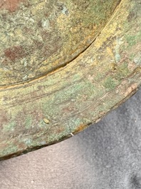 An inscribed Chinese archaic bronze food vessel, Gui 簋, Western Zhou