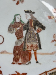 A Chinese verte-Imari 'Governor Duff' dish, Yongzheng, ca. 1725-1730
