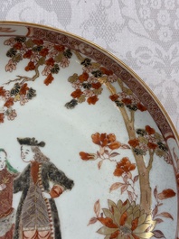 A Chinese verte-Imari 'Governor Duff' dish, Yongzheng, ca. 1725-1730