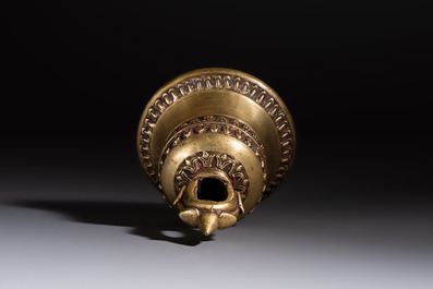 A bronze temple bell or Ghanta, Tibet or Nepal, 18/19th C.