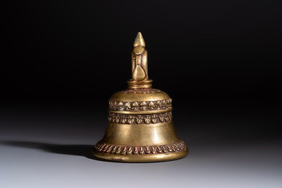 A bronze temple bell or Ghanta, Tibet or Nepal, 18/19th C.