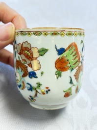 A Chinese famille rose 'Madame de Pompadour' cup and saucer, Qianlong, ca. 1745