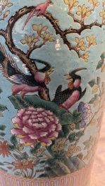 A Chinese famille rose Peranakan-style 'Phoenix' vase, 19th C.