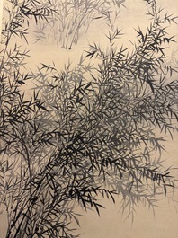 Bao Dong 包棟 (19th C.): 'Sage among Bamboo', ink and colour on paper, Daoguang/Tongzhi