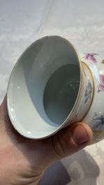 A Chinese famille rose 'Butterflies' spittoon, Tongzhi mark and of the period