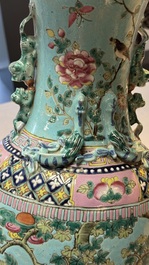A Chinese famille rose Peranakan-style 'Phoenix' vase, 19th C.