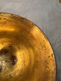 A fine Chinese cloisonn&eacute; 'Lotus Scroll' bowl, Ming