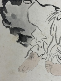 Su Liupeng 蘇六朋 (1791&ndash;1862): 'Sage Reading the Book of Changes', ink and colour on paper, 19th C.