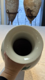 A Chinese famille verte 'Court Ladies' vase, 19th C.