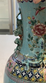 A Chinese famille rose Peranakan-style 'Phoenix' vase, 19th C.