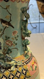 A Chinese famille rose Peranakan-style 'Phoenix' vase, 19th C.