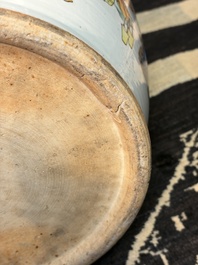 A pair of massive Chinese famille rose 'Ren Lun Zhi Zhi 人倫之至' and 'Xiao Gan Dong Tian 孝感動天' vases, signed Pan Zhaotang 潘肇唐, dated 1919