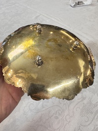 An Ottoman parcel-gilt silver cup and saucer, Turkey, first quarter 20th C.