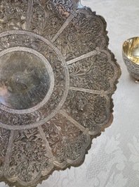 An Ottoman parcel-gilt silver cup and saucer, Turkey, first quarter 20th C.