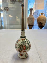 A gilt-bronze-mounted Chinese famille verte rosewater sprinkler for the Islamic market, Kangxi