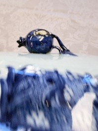 A Chinese blue and white 'Buddhist Lion' tureen and cover, Qianlong