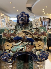 A large and fine Chinese polychrome-glazed Shiwan stoneware group of immortals, 19th C.