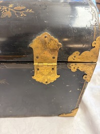 A Japanese gilt-lacquered Namban chest for the Dutch or Portuguese market, Edo, 17th C.