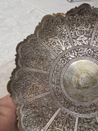 An Ottoman parcel-gilt silver cup and saucer, Turkey, first quarter 20th C.