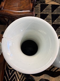 A pair of massive Chinese famille rose 'Ren Lun Zhi Zhi 人倫之至' and 'Xiao Gan Dong Tian 孝感動天' vases, signed Pan Zhaotang 潘肇唐, dated 1919