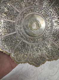 An Ottoman parcel-gilt silver cup and saucer, Turkey, first quarter 20th C.