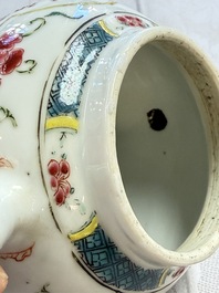 A Chinese famille rose 'Ta Xue Xun Mei 踏雪尋梅' teapot and cover, Yongzheng/Qianlong