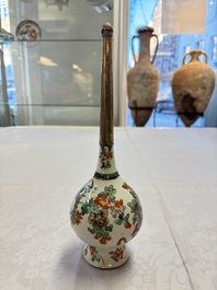 A gilt-bronze-mounted Chinese famille verte rosewater sprinkler for the Islamic market, Kangxi