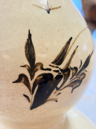 A pair of Chinese Cizhou double gourd vases, Ming
