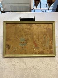 Chinese school: four paintings with Buddhist narratives, ink and colour on silk, Qing