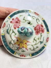 A Chinese famille rose 'Ta Xue Xun Mei 踏雪尋梅' teapot and cover, Yongzheng/Qianlong