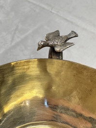 An Ottoman parcel-gilt silver cup and saucer, Turkey, first quarter 20th C.