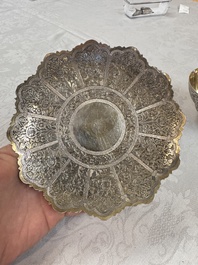 An Ottoman parcel-gilt silver cup and saucer, Turkey, first quarter 20th C.