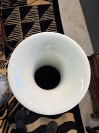 A pair of massive Chinese famille rose 'Ren Lun Zhi Zhi 人倫之至' and 'Xiao Gan Dong Tian 孝感動天' vases, signed Pan Zhaotang 潘肇唐, dated 1919