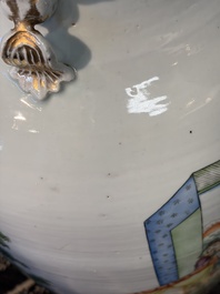 A pair of massive Chinese famille rose 'Ren Lun Zhi Zhi 人倫之至' and 'Xiao Gan Dong Tian 孝感動天' vases, signed Pan Zhaotang 潘肇唐, dated 1919