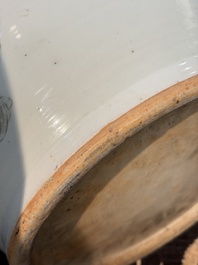 A pair of massive Chinese famille rose 'Ren Lun Zhi Zhi 人倫之至' and 'Xiao Gan Dong Tian 孝感動天' vases, signed Pan Zhaotang 潘肇唐, dated 1919
