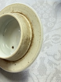 A Chinese famille rose 'Ta Xue Xun Mei 踏雪尋梅' teapot and cover, Yongzheng/Qianlong