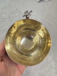 An Ottoman parcel-gilt silver cup and saucer, Turkey, first quarter 20th C.