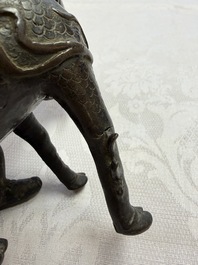 A Chinese bronze 'Qilin' censer, Ming
