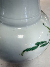 A fine Chinese famille rose vase with figural design, Yongzheng