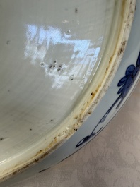 A Chinese blue and white 'Grape' dish, Jiajing