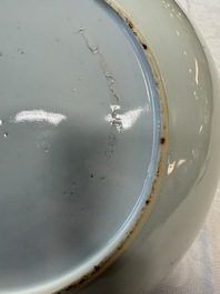 A Chinese famille rose 'Liuhai and the Three-Legged Toad' dish, 19th C.