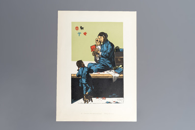 'Gravures sur Bois de la Chine Nouvelle': 40 woodcuts, dated 1956, and 'Baishi Lao Ren Hua Ce': 7 woodblock prints after Qi Baishi, Rong Bao Zhai 荣宝斋 studio, 20th C.