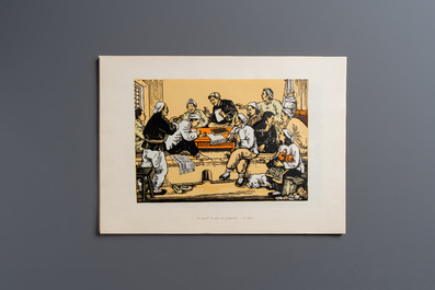 'Gravures sur Bois de la Chine Nouvelle': 40 woodcuts, dated 1956, and 'Baishi Lao Ren Hua Ce': 7 woodblock prints after Qi Baishi, Rong Bao Zhai 荣宝斋 studio, 20th C.
