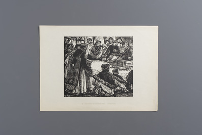 'Gravures sur Bois de la Chine Nouvelle': 40 woodcuts, dated 1956, and 'Baishi Lao Ren Hua Ce': 7 woodblock prints after Qi Baishi, Rong Bao Zhai 荣宝斋 studio, 20th C.