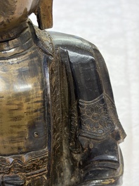 A Chinese bronze figure of Buddha, Ming