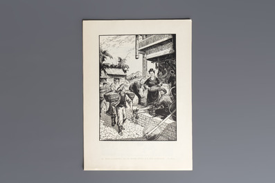 'Gravures sur Bois de la Chine Nouvelle': 40 woodcuts, dated 1956, and 'Baishi Lao Ren Hua Ce': 7 woodblock prints after Qi Baishi, Rong Bao Zhai 荣宝斋 studio, 20th C.