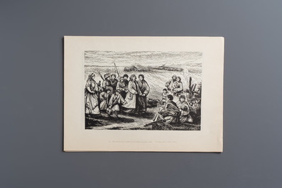 'Gravures sur Bois de la Chine Nouvelle': 40 woodcuts, dated 1956, and 'Baishi Lao Ren Hua Ce': 7 woodblock prints after Qi Baishi, Rong Bao Zhai 荣宝斋 studio, 20th C.
