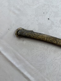 An Austrian gilt court sabre with Nemean lion-head hilt, signed Fischer, 19th C.