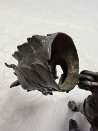 A Chinese bronze 'Qilin' censer, Ming