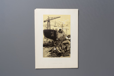 'Gravures sur Bois de la Chine Nouvelle': 40 woodcuts, dated 1956, and 'Baishi Lao Ren Hua Ce': 7 woodblock prints after Qi Baishi, Rong Bao Zhai 荣宝斋 studio, 20th C.